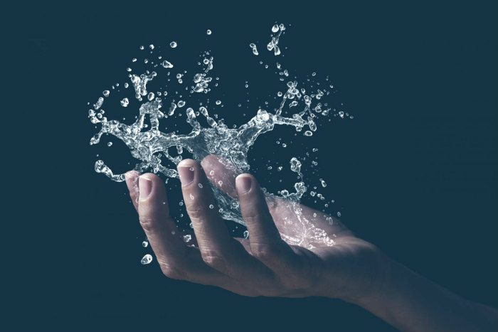 Hand in water