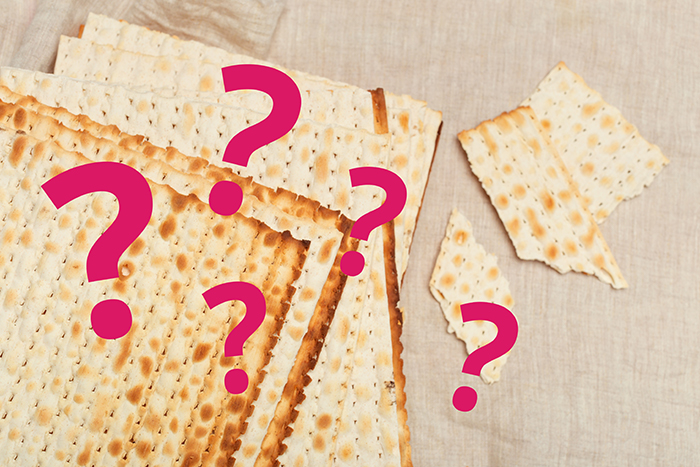 matzah and question marks