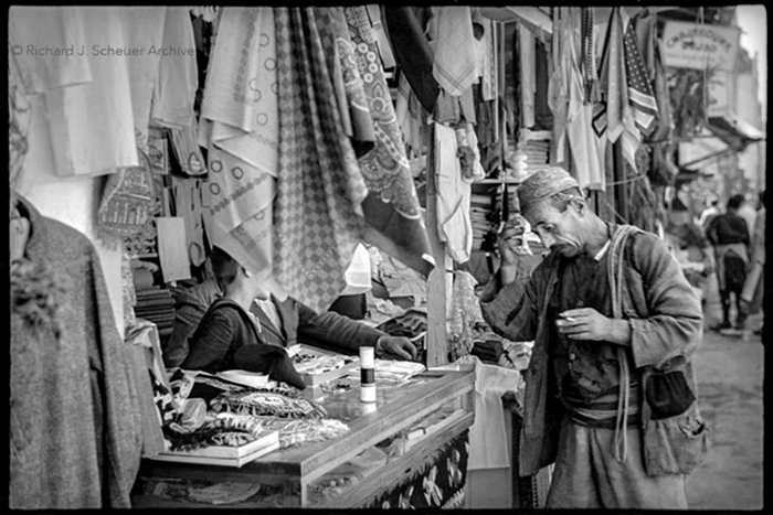a Fabric shop in Sarajevo, Yugoslavia 