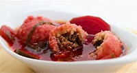 Marak (soup) Kubbeh is an Iraqi-Kurdish hot soup that can be made with beets