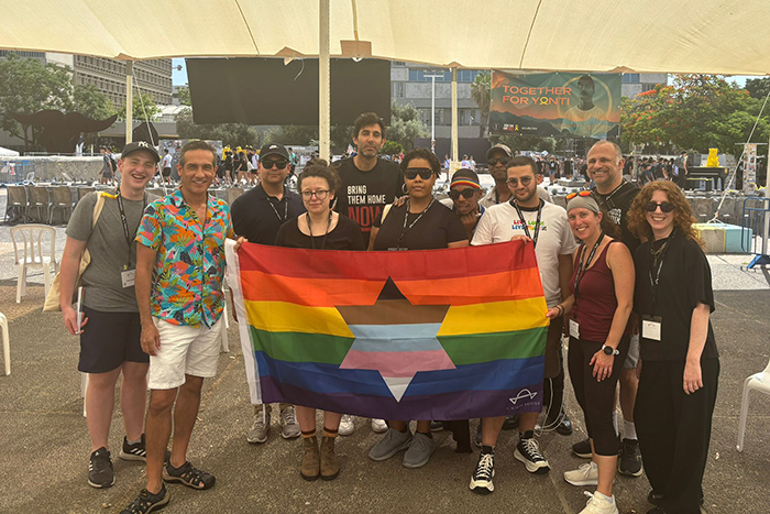Photo of a group of people on A Wider Bridge Leader's trip to Israel