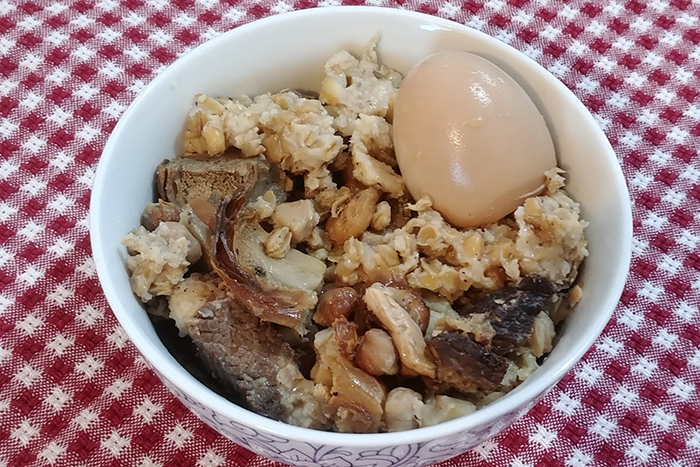 Photo of a disk called Hamin Kharshuf, a hearty stew was invented by Haber to highlight one of his favorite Israeli winter vegetables: the cardoon.