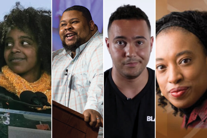 Photo of Aaron Samuels, Michael Twitty, Naomi Wadler, and Yavilah McCoy