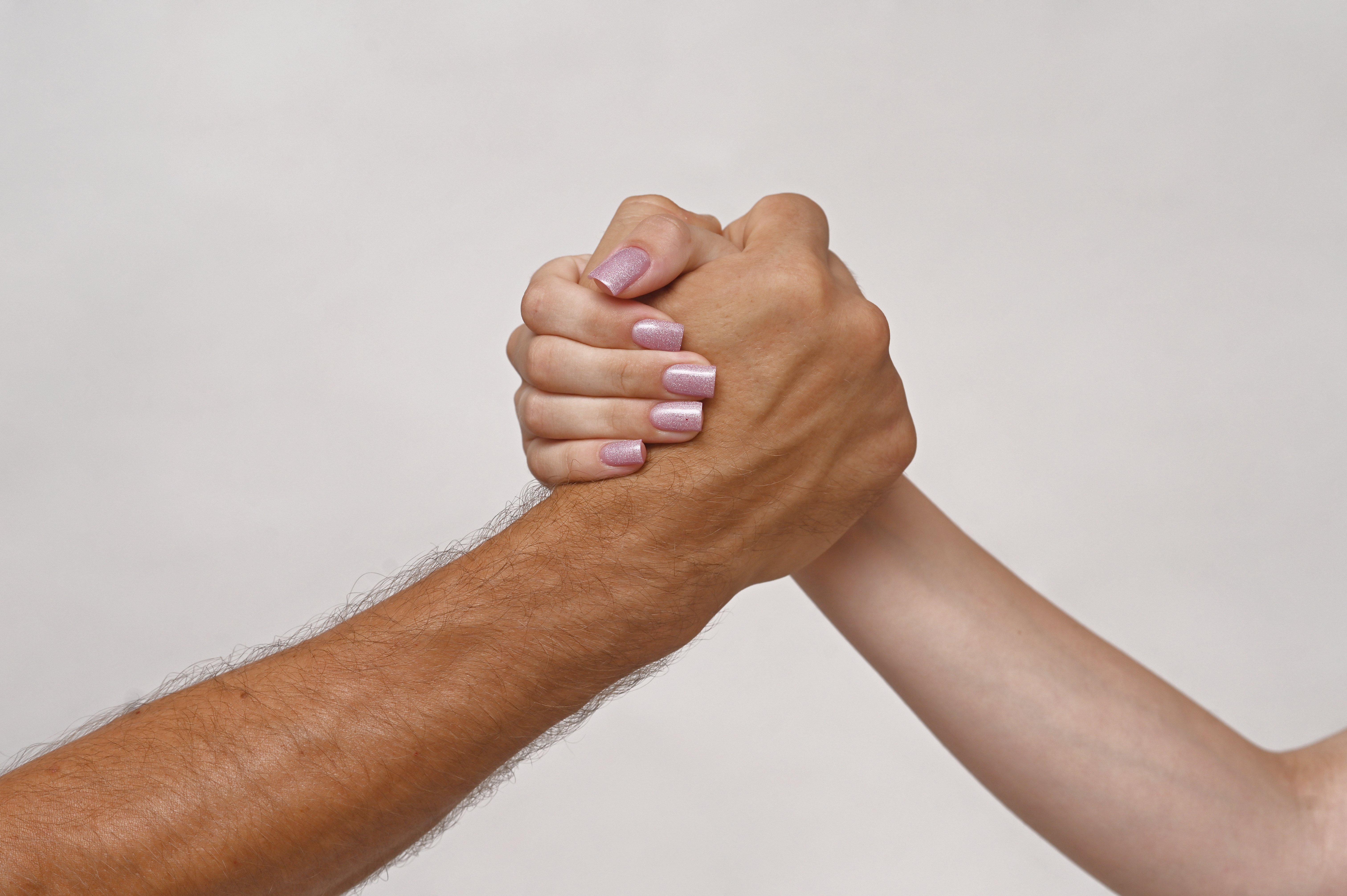Two hands arm wrestling