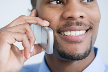 Man holding a cell phone