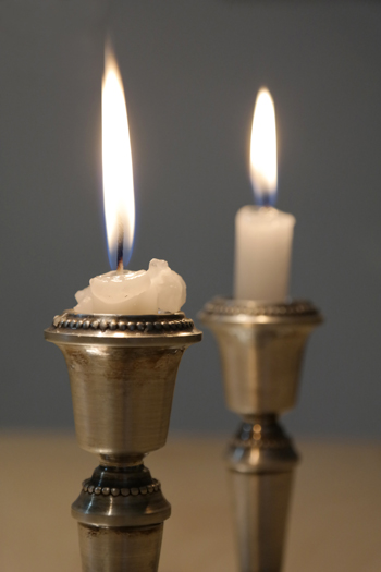 two candles for Shabbat