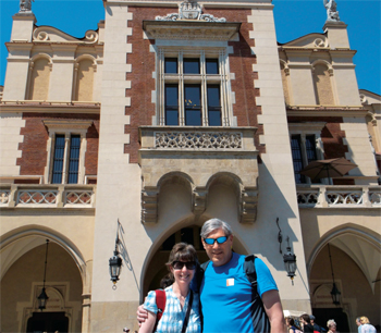 Ken and me at Rynek Glowny / Main Market Square, Krakow.