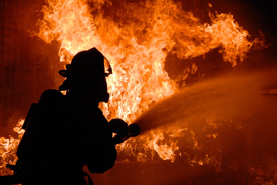 Firefighter turned town a blaze 