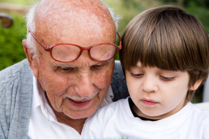 Grandparent and child