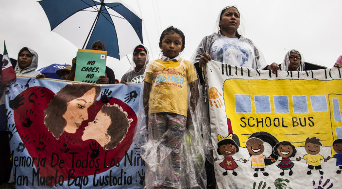 Protesters at the Homestead Detention Center