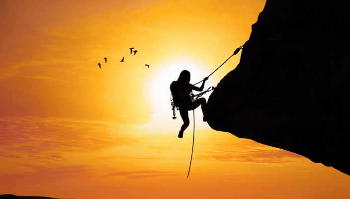 a mountain climber