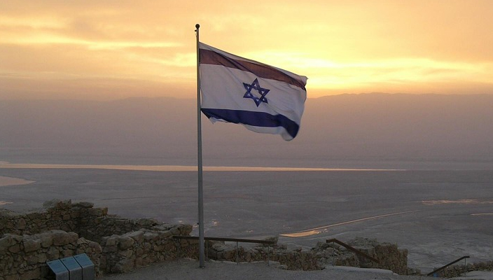 an Israeli flag