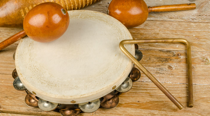 various small percussion instruments
