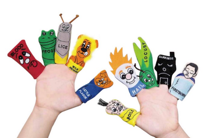 Ten Plagues finger puppets for the Jewish holiday of Passover