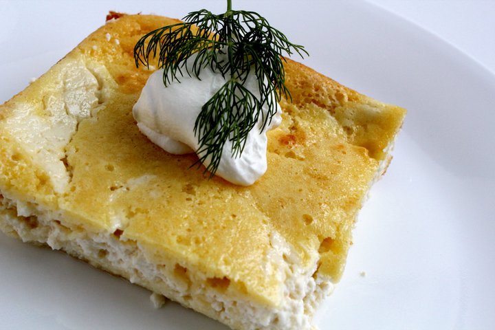 cheese blintzes casserole to make for your family on Shabbat or the Jewish holiday of Shavuot