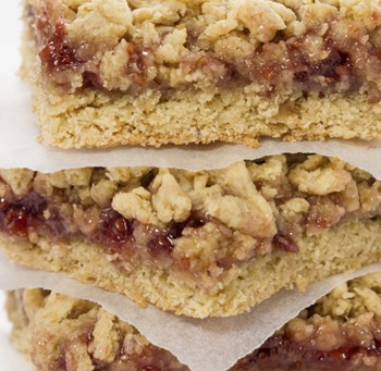 Raspberry squares recipe for the Jewish holiday of Passover or Pesach