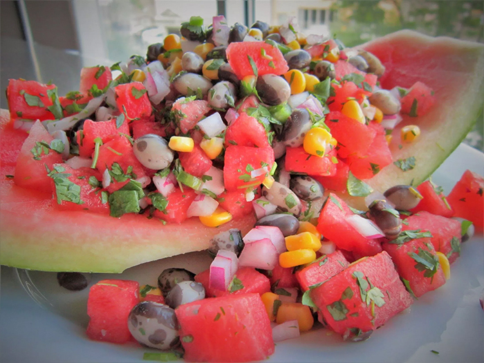 watermelon and calypso bean salad