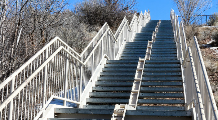 Steep staircase
