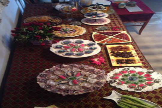 Maimuna celebration table with food