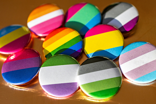 Photo of multiple colorful buttons