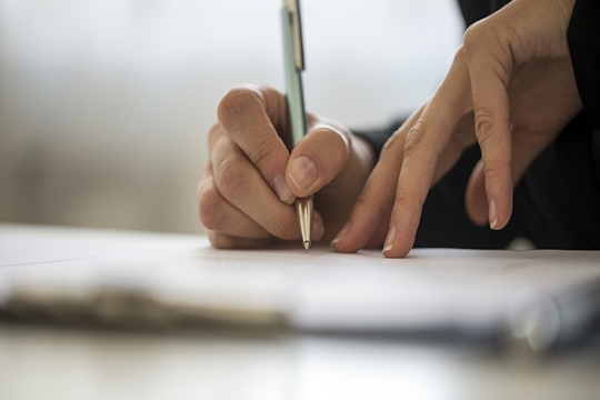 Signing a document