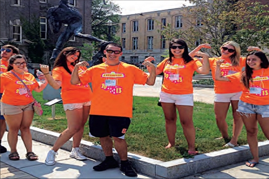 Freshfest pre-orientation, Syracuse University Hillel. Students Are Happy On Being Accepted to College