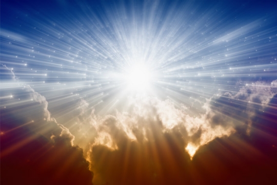 bright heaven above clouds