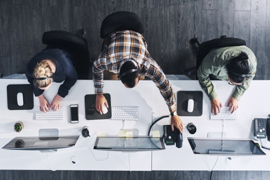 People at work