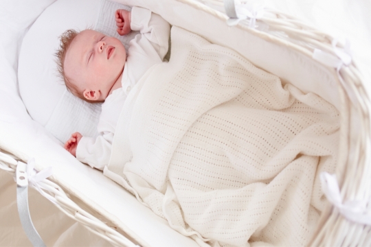 baby in a bassinet