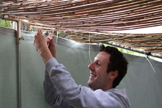 putting up a sukkah