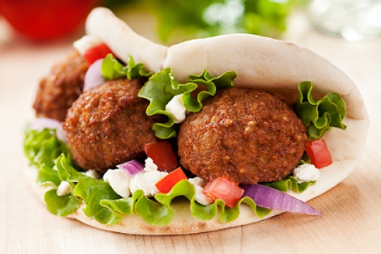 an Israeli Falafel often eaten by Americans during Yom HaZikaron and Yom HaAtzmaut