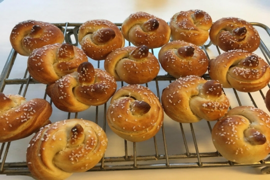 pretzel rolls