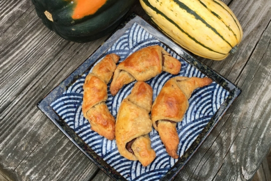 pumpkin chocolate rugelach
