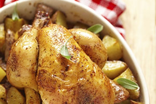Roasted Chicken, South African Style recipe for the Jewish holiday of Passover or Pesach