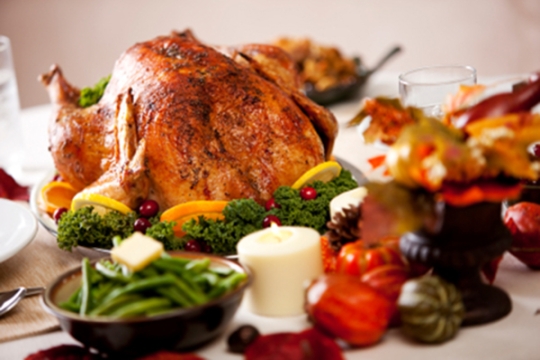 roast turkey with vegetables