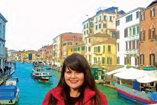 SDSU student Sinai Cota studying abroad in Venice. SDSU student Sinai Cota studying abroad in Venice.