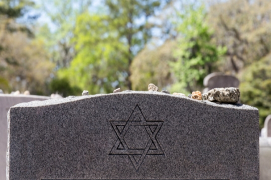 stones on a headstone