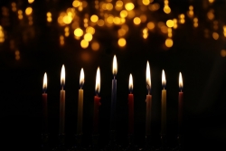 hanukkah candles - one for each night blessing