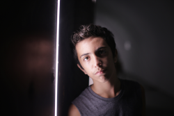 lights and shadows man standing