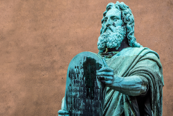 moses holding ten commandments