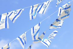 Israeli Flags for the Jewish Holidays of Yom HaZikaron and Yom HaAtzmaut