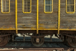 Holocaust transport train on tracks