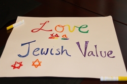 Love is a Jewish value sign