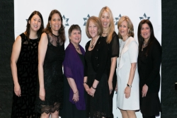 The author with other members of the 2018 synagogue gala committee in 2018