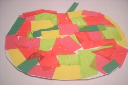 Patchwork apple family activity for the Jewish holiday of Rosh HaShanah