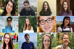 Collage of the 12 student leaders named to the URJ College Leadership Team