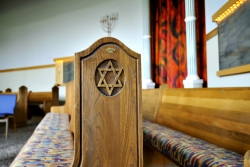 Empty synagogue pews