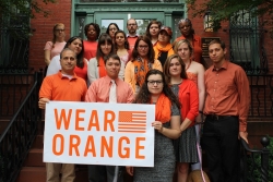 RAC staff wearing orange