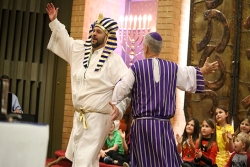 Dancing in the synagogue on Purim