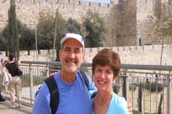 The authors, Karen and Marc Rivo, at the Western Wall in Jerusalem